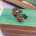 Recycled wooden earring studs (skateboard) New smaller size 8mm