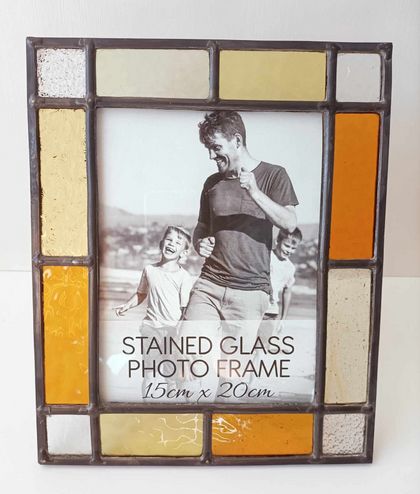 Stained Glass Photo Frame - Yellow