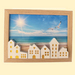 3D Seaside Scene with Tiny Houses