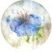 "Blue Hibiscus" Giclée fine art print of Original Fibre Art - Unframed