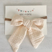 Bow Headband Vanilla Double Gauze