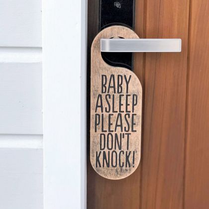 Baby Asleep Door Sign