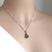 Jade Sea Snail: dark green Burmese jade pendant on sterling silver chain – one of a kind necklace