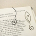 Two handmade wire leaf bookmarks – four colour choices, ready gift-wrapped