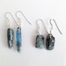 Asymmetrical Kyanite earrings: rustic blue stones with sterling silver filled hooks