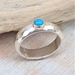 Handmade Turquoise Silver and 9ct Gold Ring