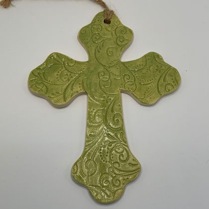 Ceramic Cross - Green