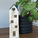 Ceramic House Luminary - Teal Roof