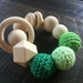 Natural Wooden, Natural Teether Rattle Plain 