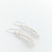 Silver Kowhai leaves earrings - large