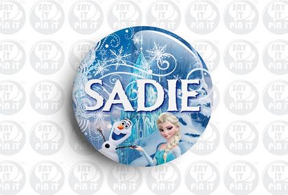 Frozen Theme Custom Name Badge 50mm/2"