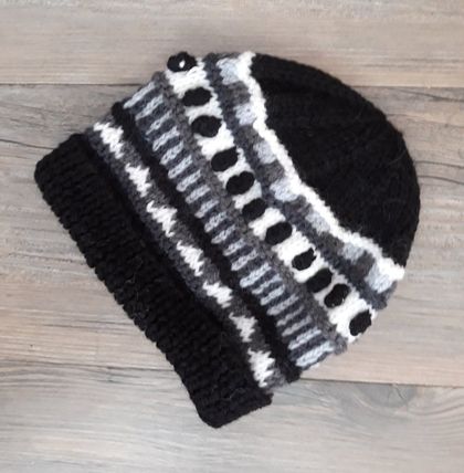 Black Hat - Infant's Ewe Wool Beanie 