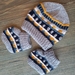 Blue & Gold Ewe Beanie Set - Wool 