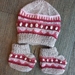 Raspberry - Infant's Ewe Beanie Set - Wool 