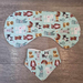 Burp cloth and bib baby set- dogs