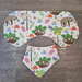 Burp cloth and bib baby set- sloth