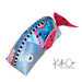 Fish Shaped Zipper Pouch - what a cutie- Handcrafted with Vinyl Accents