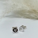 Sterling Silver heart stamped studs 