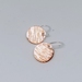 Copper textured  disc earrings 