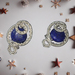 Lapis Lazuli/Argentium Silver Stud Earrings