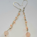 Rose Quartz & Swarovski Pearl Drop Earrings