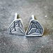 Sterling Silver Diamond-Shaped Stud Earrings