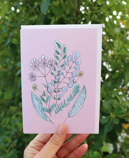 Daisy Birthday or Occasion Card (Pink) - Free NZ Shipping!