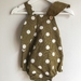 0-3m Unisex Baby Bunny Romper with Pom Pom Tail - Olive Green