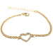 Gold Diamanté Heart Bracelet