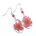 Queen Anne's Lace earrings - Dark Pink