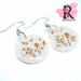 Watercolour Floral Earrings - Rose Gold