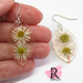 Daisy & Leaf Resin earrings