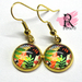 Bright Leaf Cabochon earrings