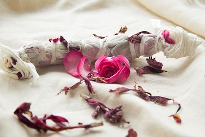 Heirloom silk dyed with your bouquet.