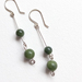 Recycled Silver and Jade Earrings 