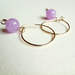 Light Amethyst Hoop Earrings 