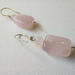 Rose Quartz and Silver Earrings 