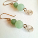 Aventurine and Silver Spiral Earrings 