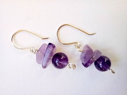 Silver and Amethyst Earrings