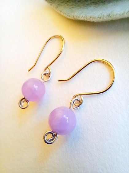 Light Amethyst and Silver Earrings