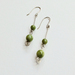 Green Jasper and Silver Earrings