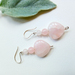 Rose Quartz Heart Earrings