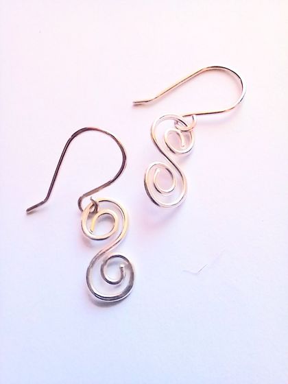 Sterling Silver Spiral Earrings