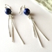 Recycled Sterling Silver and Lapis Lazuli Earrings