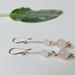 Recycled Silver and Rose Quartz Earrings 