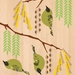 Bellbird (Korimako) on Kowhai - Native NZ Bird Art Print on bamboo veneer
