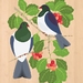Kereru on Puriri - Native NZ Bird Art Print on bamboo veneer