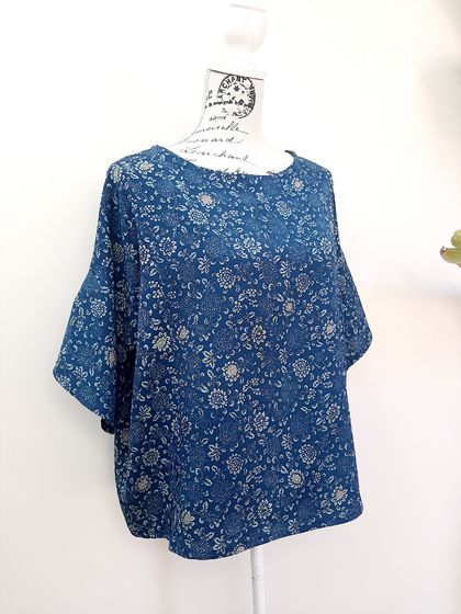 Vintage kimono silk top