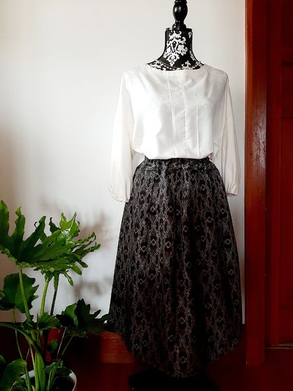 Vintage kimono silk skirt 