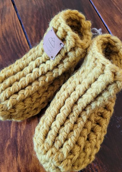 Grandma's Crochet Slippers, Kids Booties made with love